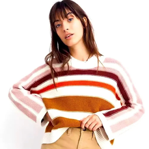 Madewell Valleyscape Striped Pullover Sweater